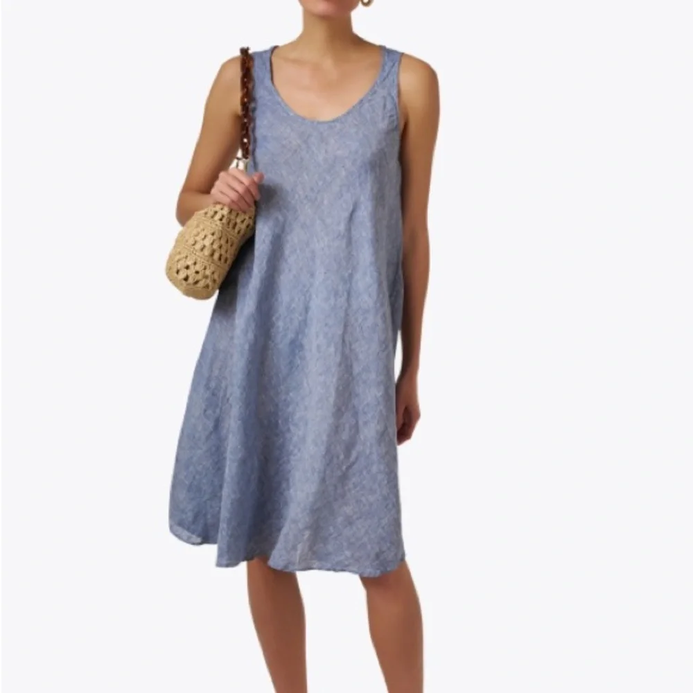 CP Shades linen Bree dress over dye chambray medium like new - Picture 2 of 8